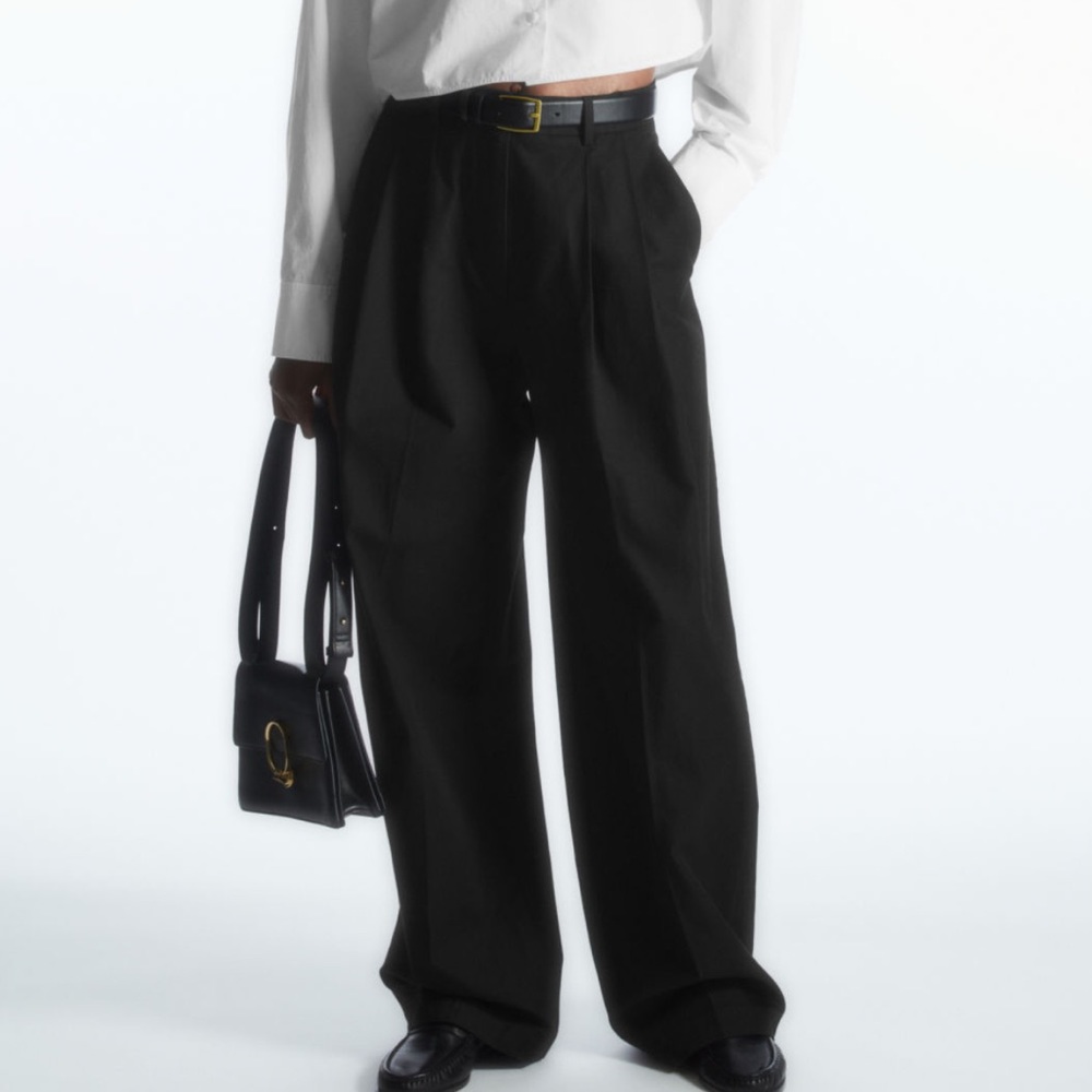COS wide leg cotton trousers